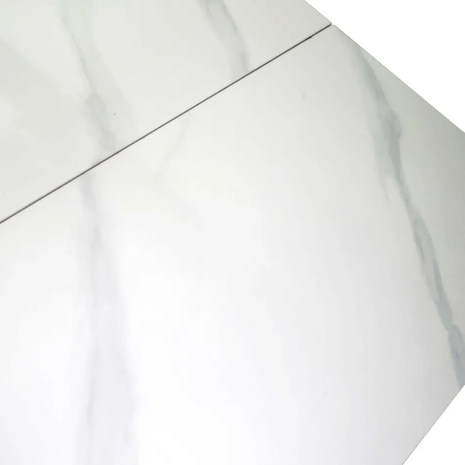 Tavolo Allungabile a 260 cm in Metallo e Pietra Sintetizzata - Subacqueo Viadurini