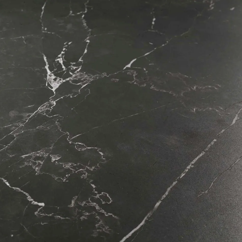 Tavolo Allungabile a 260 cm in Metallo e Pietra Sintetizzata - Subacqueo Viadurini