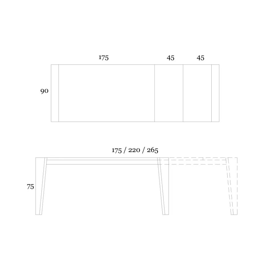 Tavolo Allungabile a 265 cm in Legno Noce Canaletto Made in Italy - Orchidea Viadurini