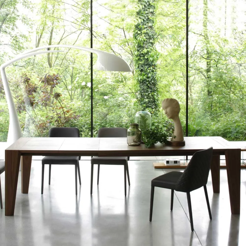 Tavolo Allungabile a 265 cm in Legno Noce Canaletto Made in Italy - Orchidea Viadurini