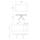 Tavolo Allungabile a 270 cm con Piano in HPL e Base in Alluminio - Cerca Viadurini