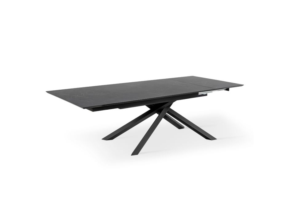 Tavolo Allungabile a 270 cm con Piano in HPL e Base in Alluminio - Cerca Viadurini
