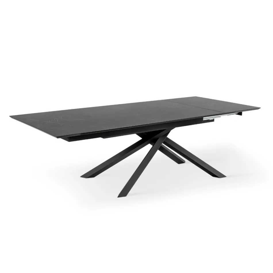 Tavolo Allungabile a 270 cm con Piano in HPL e Base in Alluminio - Cerca Viadurini