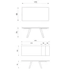 Tavolo Allungabile a 270 cm con Piano in HPL e Base in Alluminio - Villongo Viadurini