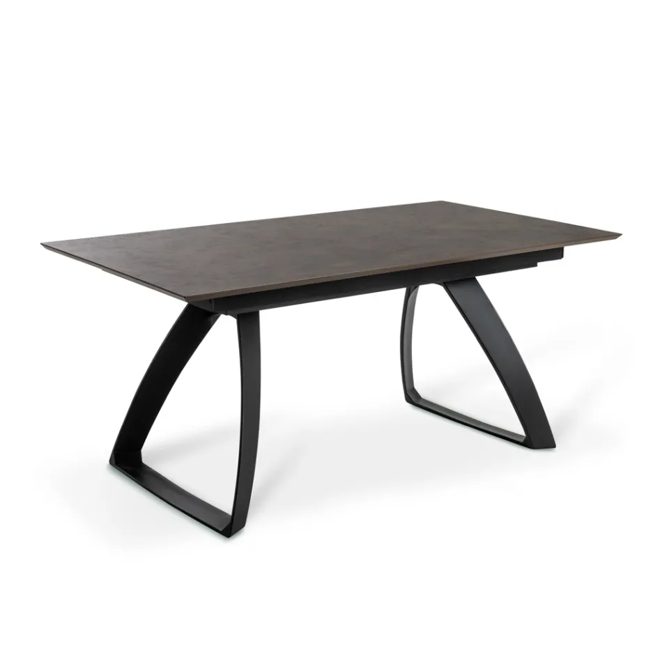 Tavolo Allungabile a 270 cm con Piano in HPL e Base in Alluminio - Villongo Viadurini