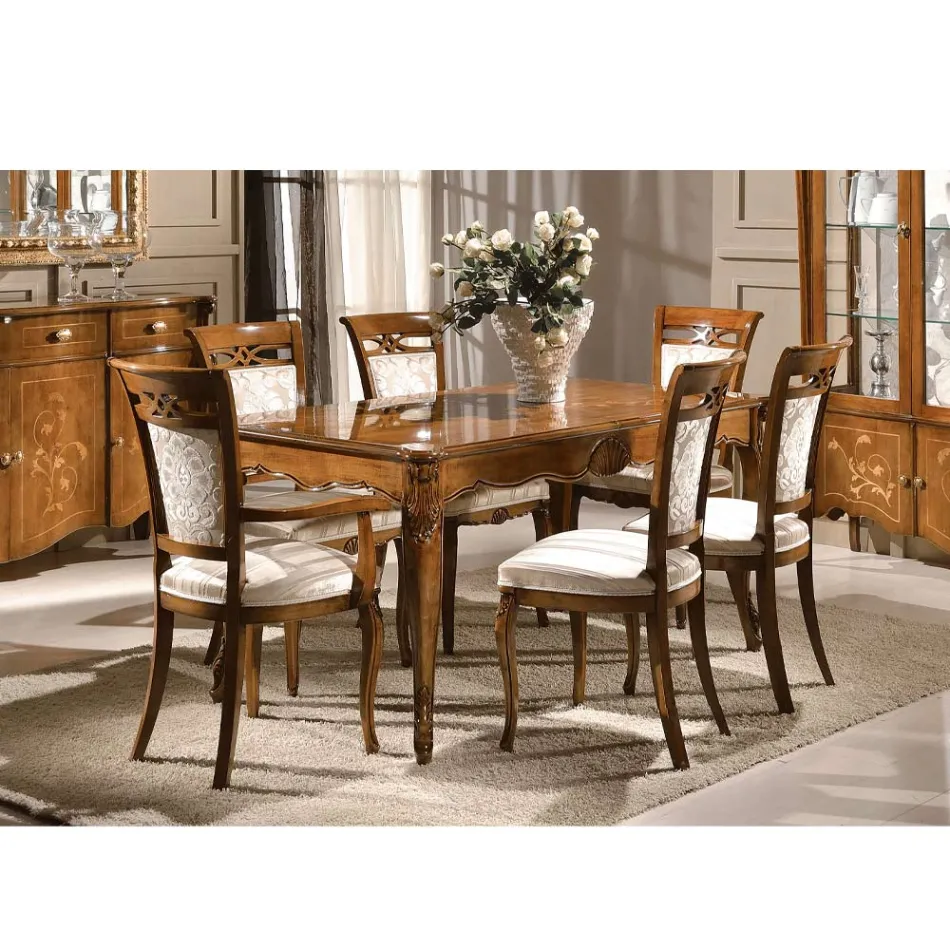 Tavolo Allungabile a 280 cm in Legno Noce Bassano Made in Italy - Caligola Viadurini