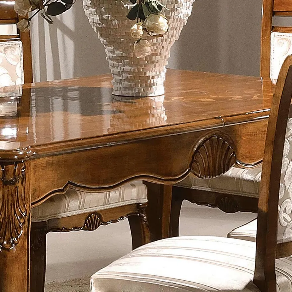 Tavolo Allungabile a 280 cm in Legno Noce Bassano Made in Italy - Caligola Viadurini