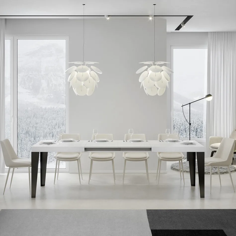 Tavolo Allungabile a 284 cm in Diverse Misure e Finiture Made in Italy - Spiaggia Viadurini