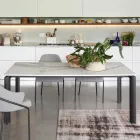 Tavolo Allungabile a 298 cm in Ceramica e Metallo Made in Italy - Tulipano Viadurini