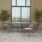 Tavolo Allungabile a 300 cm in Alluminio con Inserto in HPL - Righello Viadurini