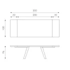 Tavolo Allungabile a 300 cm in Rovere Impiallacciato e Base in Alluminio - Travis Viadurini