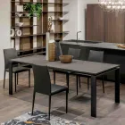 Tavolo Allungabile a 310 cm con Piano in Nobilitato e Base in Metallo - Spilla Viadurini