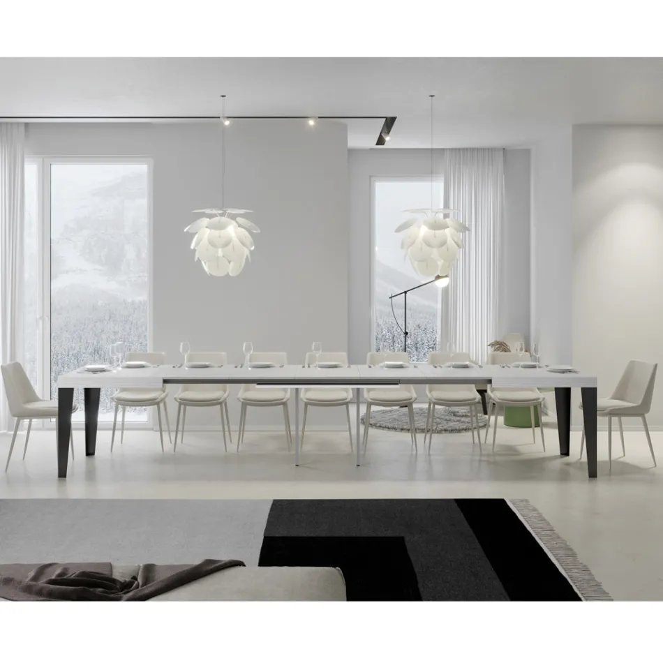 Tavolo Allungabile a 440 cm in Diverse Misure e Finiture Made in Italy - Spiaggia Viadurini