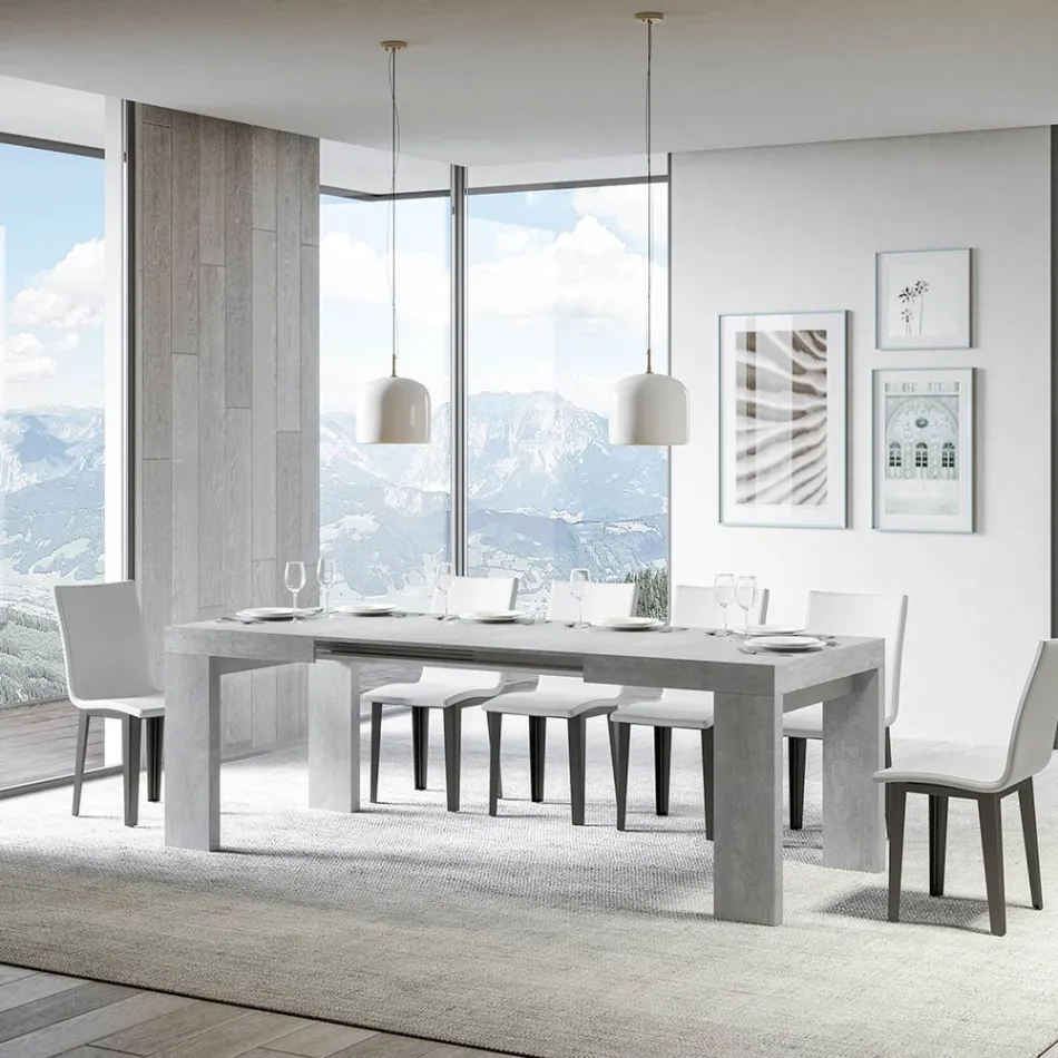 Tavolo Allungabile a 440 cm in Microparticelle di Legno Made in Italy - Albero Viadurini