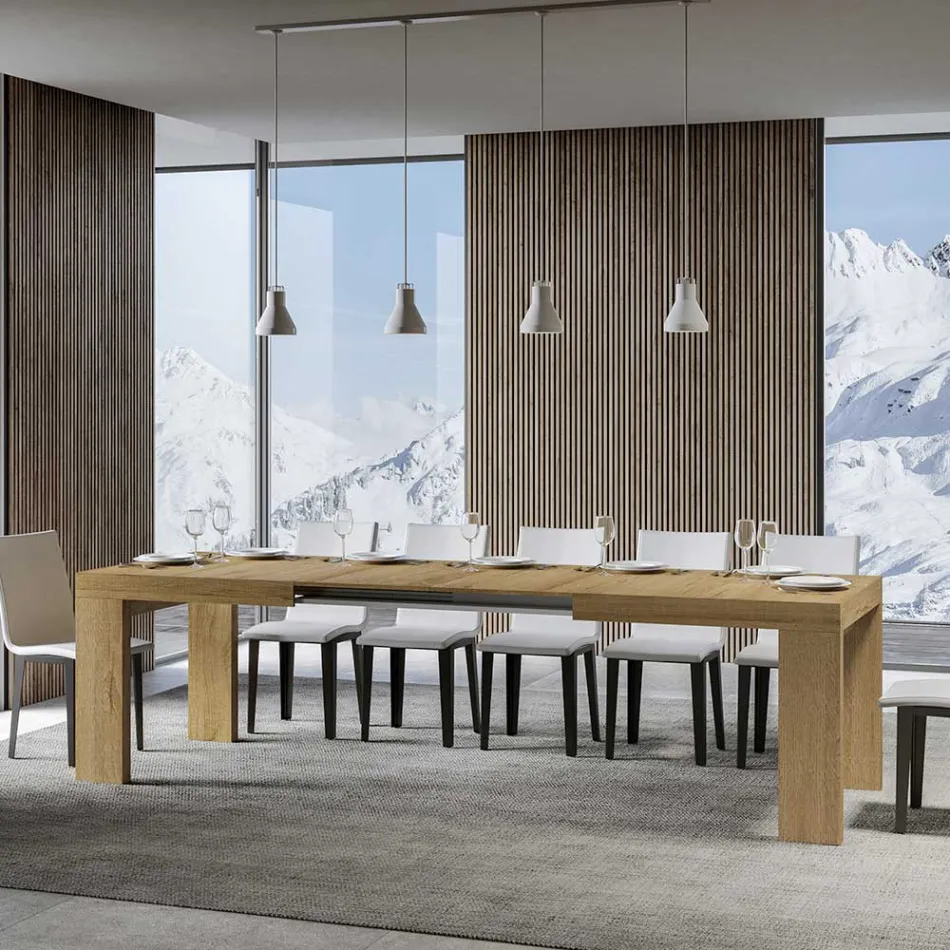 Tavolo Allungabile a 440 cm in Microparticelle di Legno Made in Italy - Albero Viadurini