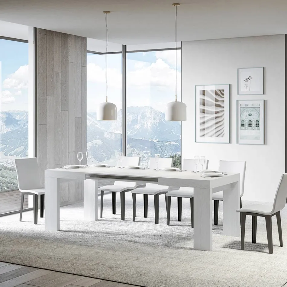 Tavolo Allungabile a 440 cm in Microparticelle di Legno Made in Italy - Albero Viadurini