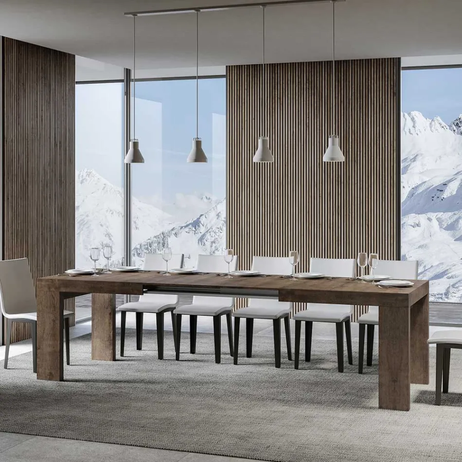 Tavolo Allungabile a 440 cm in Microparticelle di Legno Made in Italy - Albero Viadurini