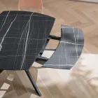 Tavolo Allungabile a Botte in HPL Stratificato di Diverse Finiture - Incontro Viadurini