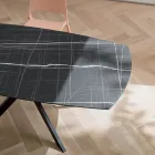 Tavolo Allungabile a Botte in HPL Stratificato di Diverse Finiture - Incontro Viadurini