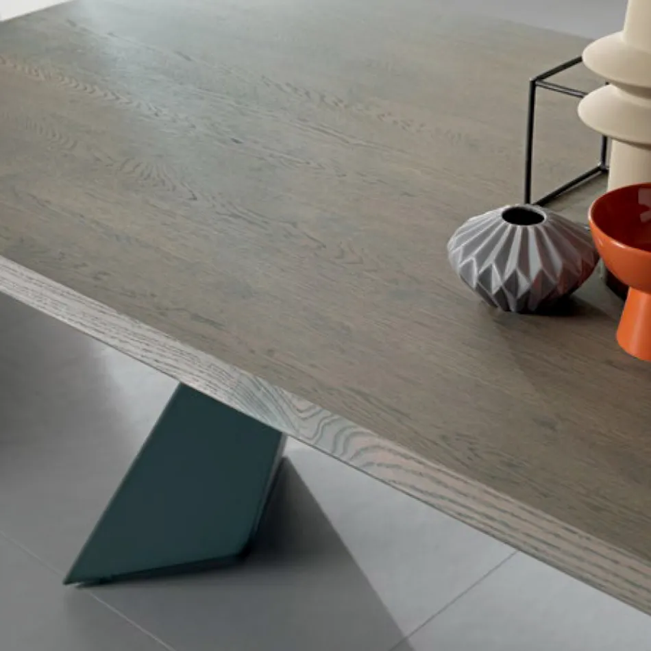 Tavolo Allungabile con Allunga Laterale in Legno Impiallacciato - Aperol Viadurini