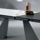 Tavolo Allungabile con Allunga Laterale in Vetroceramica - Aperol Viadurini