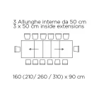 Tavolo Allungabile con Apertura Centrale e Bordo Folding Made in Italy - Dalmata  Viadurini