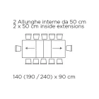 Tavolo Allungabile con Apertura Centrale e Bordo Folding Made in Italy - Dalmata  Viadurini