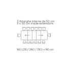 Tavolo Allungabile con Apertura Centrale Sincronizzata in Laminato - Settimmio  Viadurini