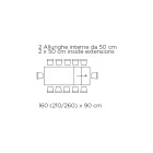 Tavolo Allungabile con Apertura Laterale Sincronizzata Made in Italy - Occhiali Viadurini