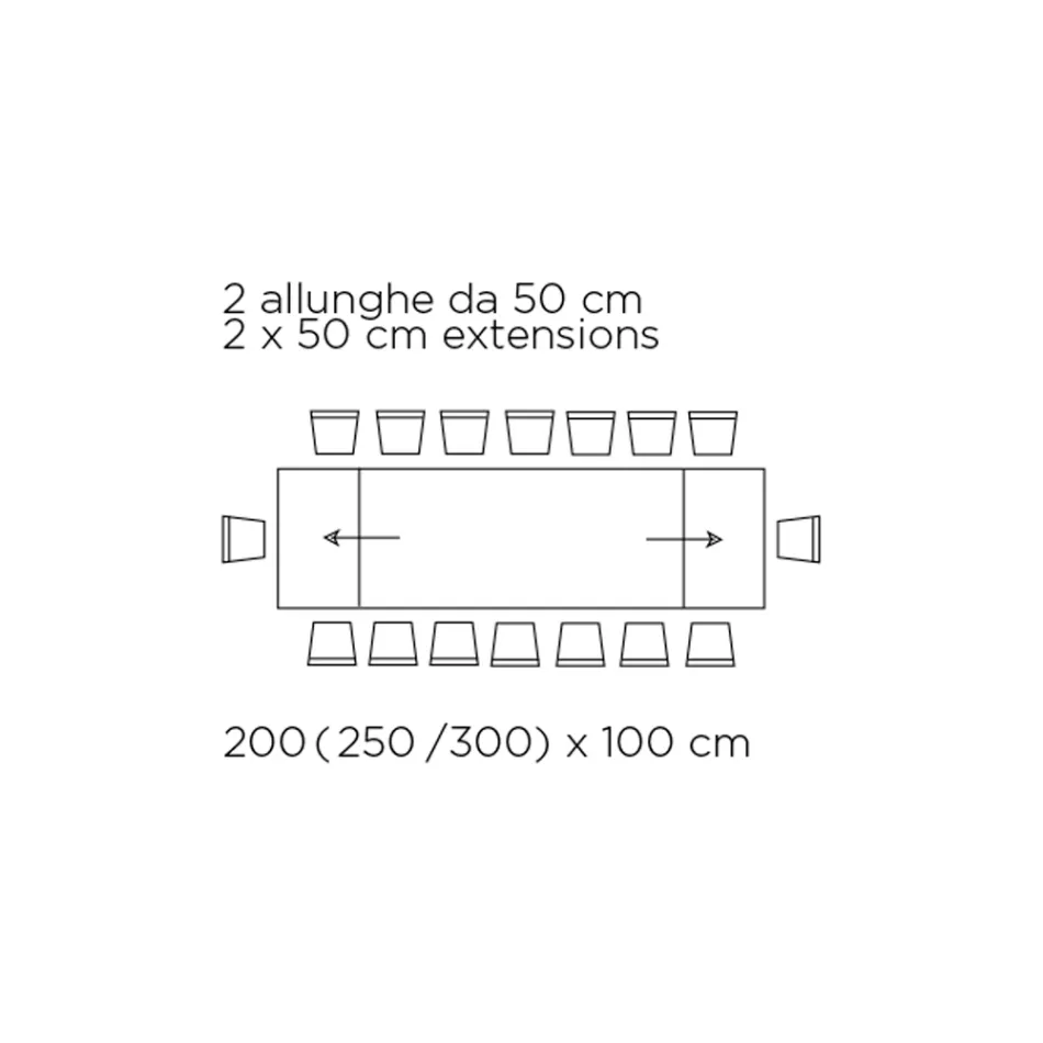 Tavolo Allungabile con Bordo Scortecciato Irregolare Made in Italy - Occhiali Viadurini