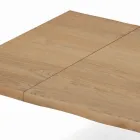 Tavolo Allungabile con Bordo Scortecciato Irregolare Made in Italy - Occhiali Viadurini