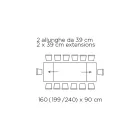 Tavolo Allungabile con Bordo Scortecciato Irregolare Made in Italy - Occhiali Viadurini