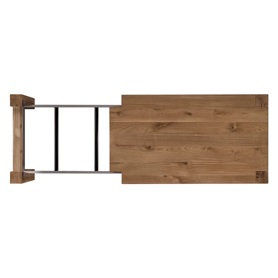 Tavolo Allungabile con Gambe e Piano Impiallacciati Made in Italy - Tash Viadurini