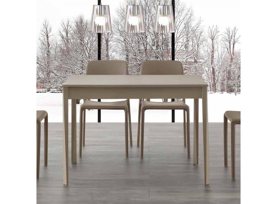 Tavolo allungabile con gambe in legno massello Empoli, design moderno Viadurini