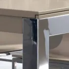 Tavolo Allungabile con Piano in Legno Noce Tanganika e Gambe in Metallo – Ketla Viadurini