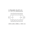 Tavolo Allungabile con Piano in Vetro Made in Italy - Equatore Viadurini