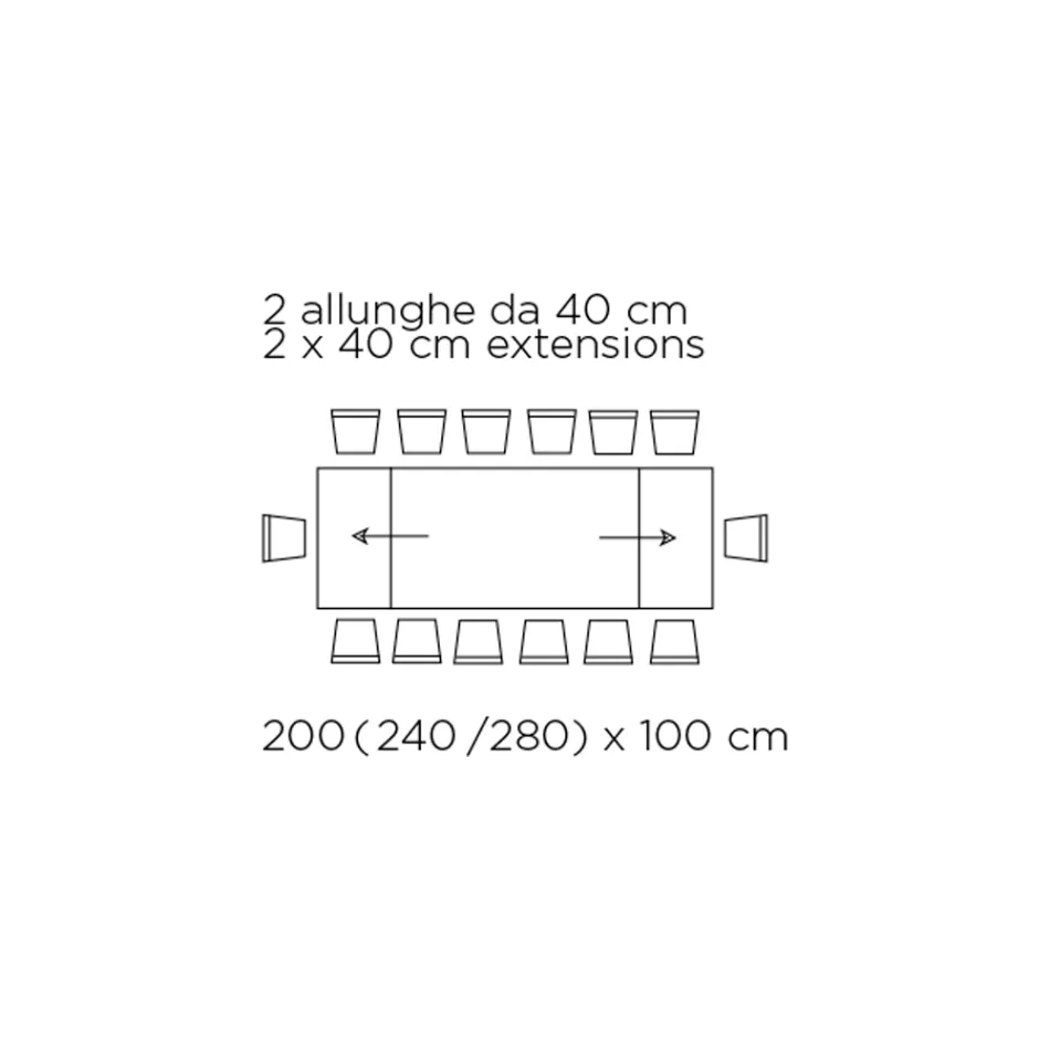 Tavolo Allungabile con Piano in Vetro Made in Italy - Equatore Viadurini