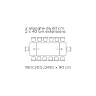 Tavolo Allungabile con Piano in Vetro Made in Italy - Equatore Viadurini