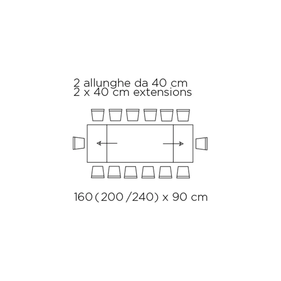 Tavolo Allungabile con Piano in Vetro Made in Italy - Equatore Viadurini