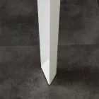 Tavolo allungabile con piano in vetro temperato moderno Baltimora Viadurini