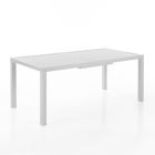 Tavolo Allungabile da Giardino con Piano e Base in Alluminio Bianco - Parler Viadurini