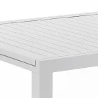 Tavolo Allungabile da Giardino con Piano e Base in Alluminio Bianco - Parler Viadurini