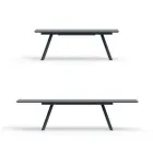 Tavolo Allungabile da Giardino in Acciaio Zincato Made in Italy – Brienne Viadurini