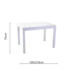 Tavolo Allungabile da Giardino Realizzato Interamente in Alluminio - Foglio Viadurini