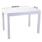 Tavolo Allungabile da Giardino Realizzato Interamente in Alluminio - Foglio Viadurini