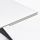 Tavolo Allungabile da Pranzo 240 cm Piano in Vetro e Ceramica - Barone Viadurini