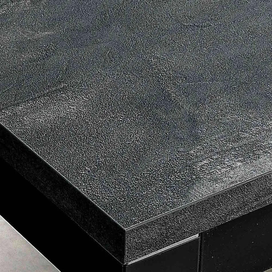 Tavolo Allungabile da Soggiorno con Piano in Melaminico e Gambe in Metallo - Shaila Viadurini