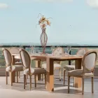 Tavolo Allungabile da Soggiorno Realizzato in Legno Teak Massello - Fidia Viadurini