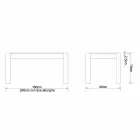 Tavolo allungabile design in legno di rovere, L160/260xP90cm, Jacob Viadurini