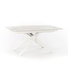 Tavolo allungabile di design con gambe in metallo, Lucera Viadurini